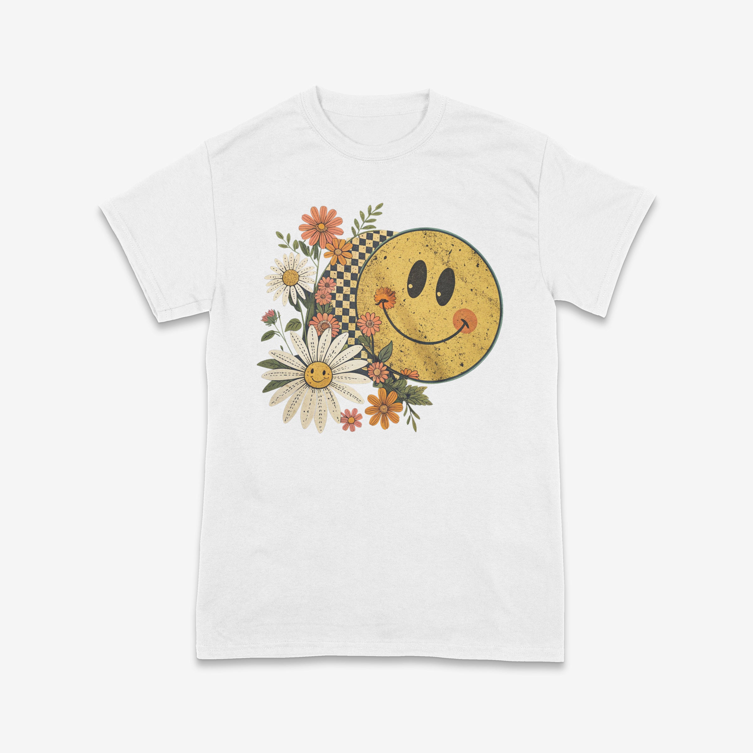 Smiley Daisy Retro Fall Tee