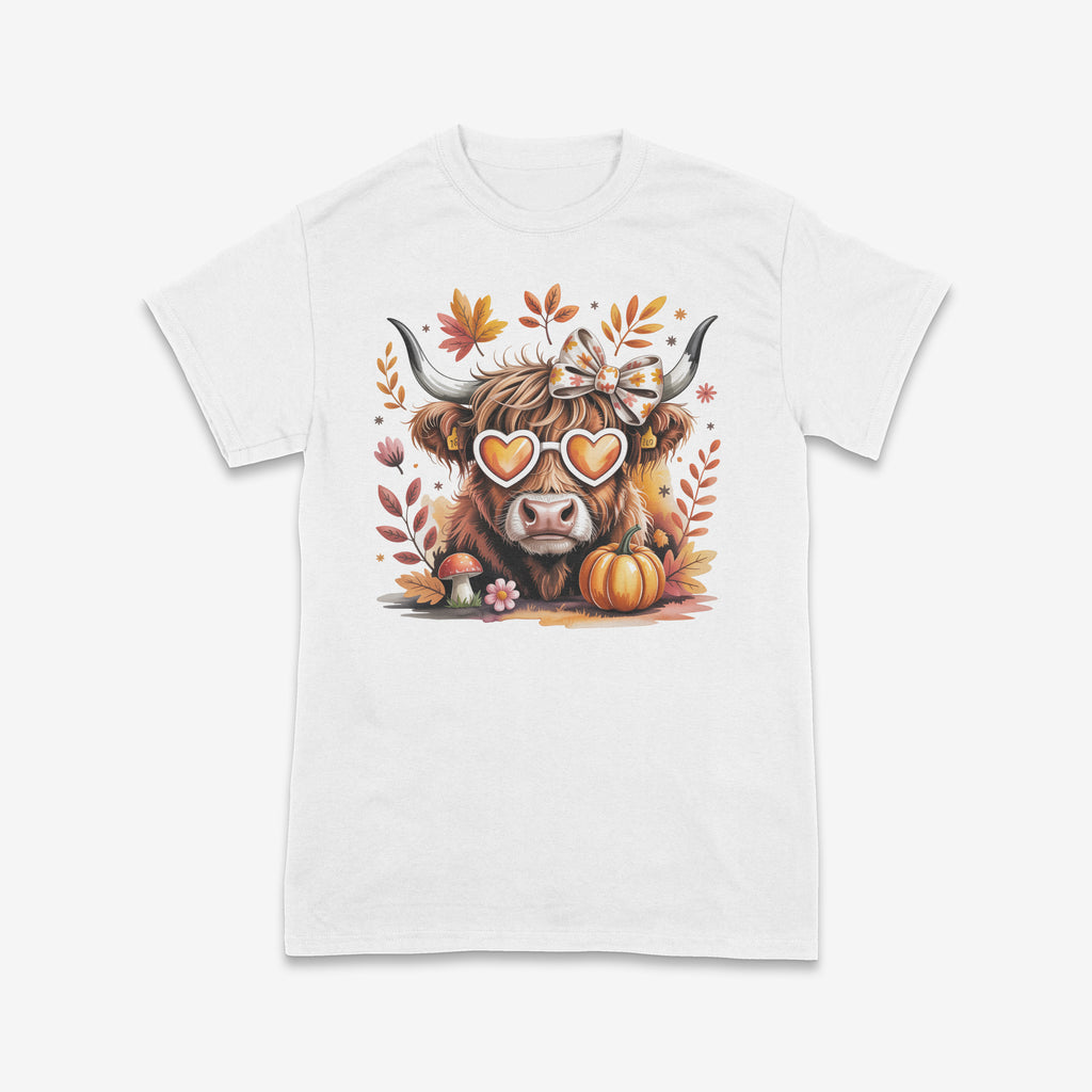 Fall Vibes Highland Cow Tee