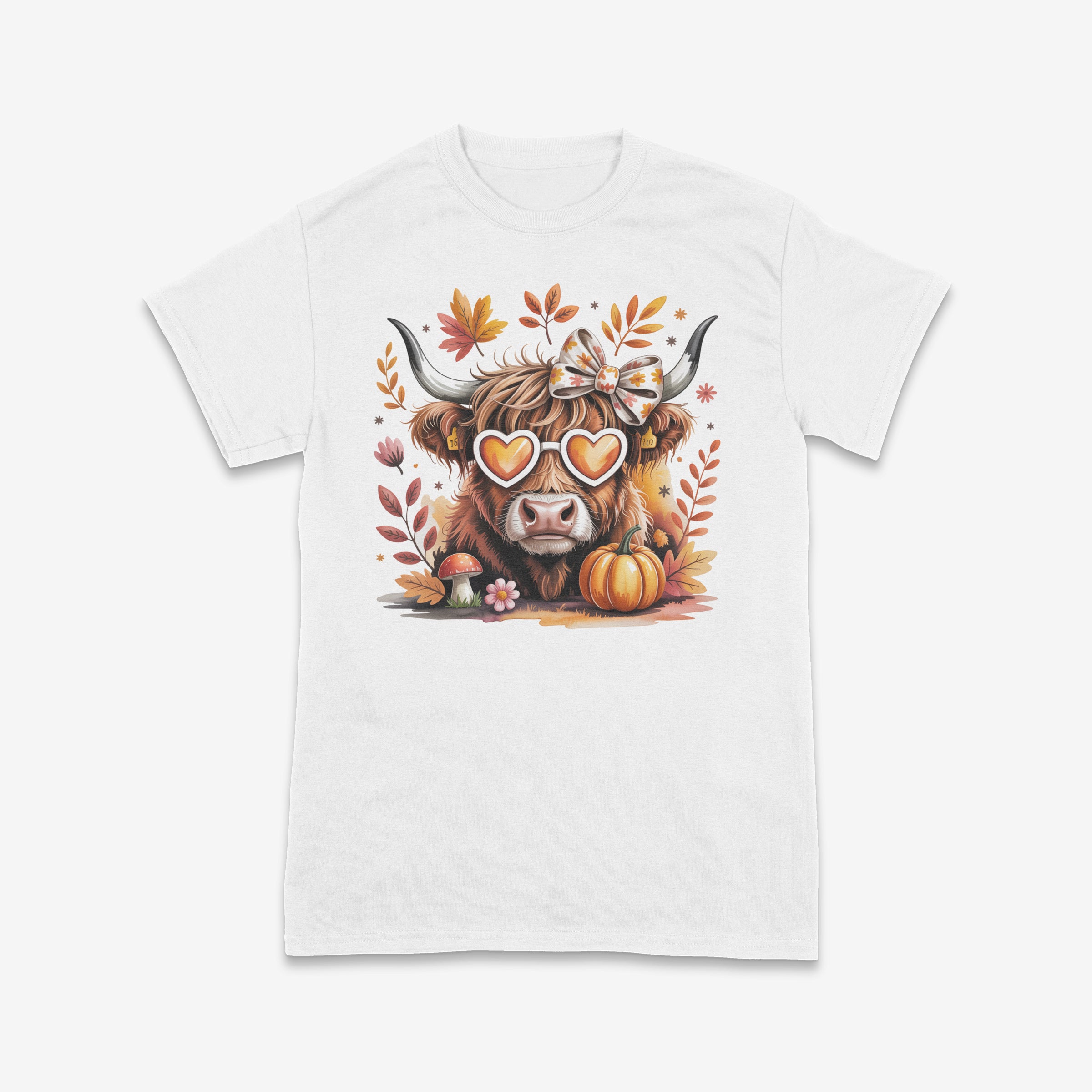 Fall Vibes Highland Cow Tee