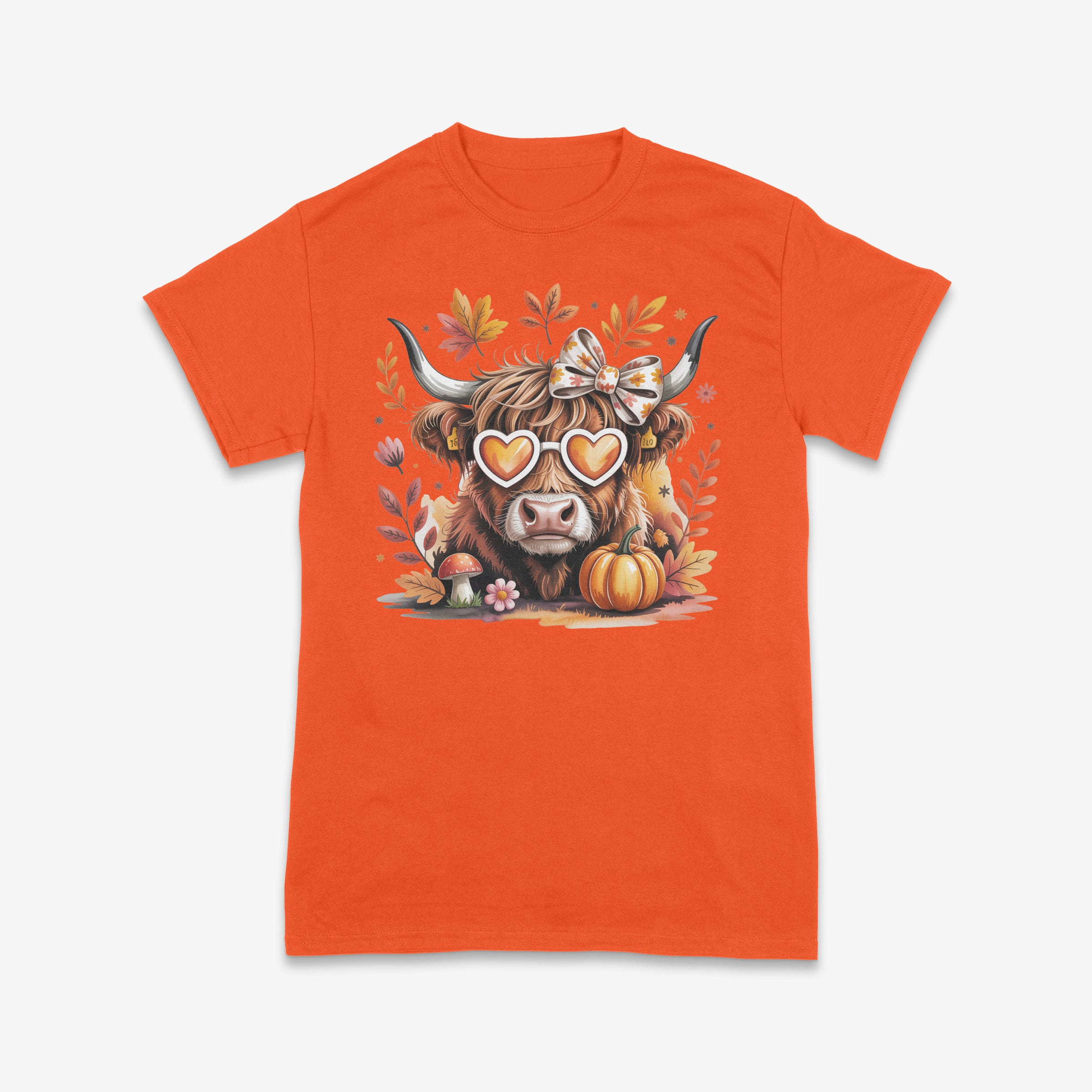 Fall Vibes Highland Cow Tee