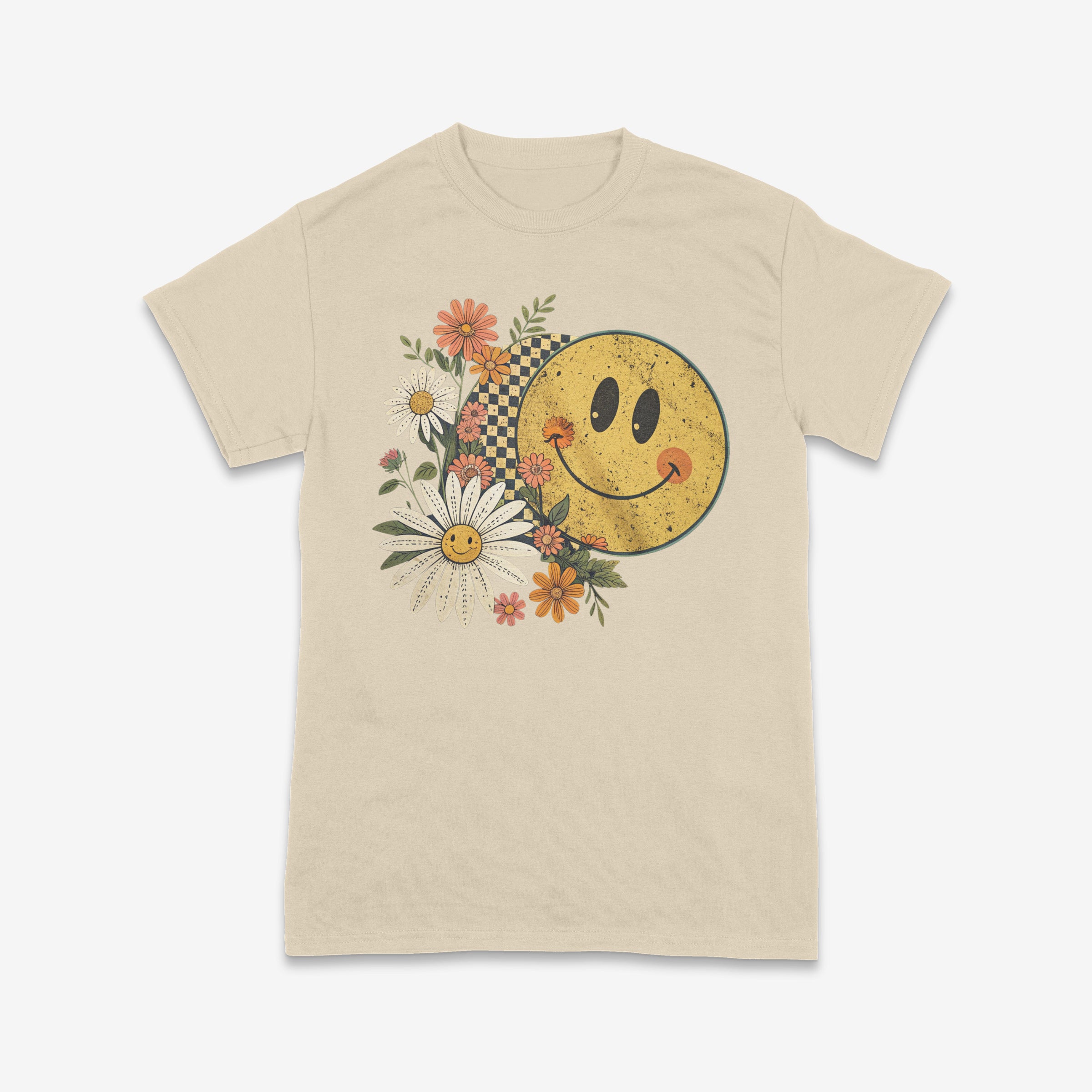 Smiley Daisy Retro Fall Tee