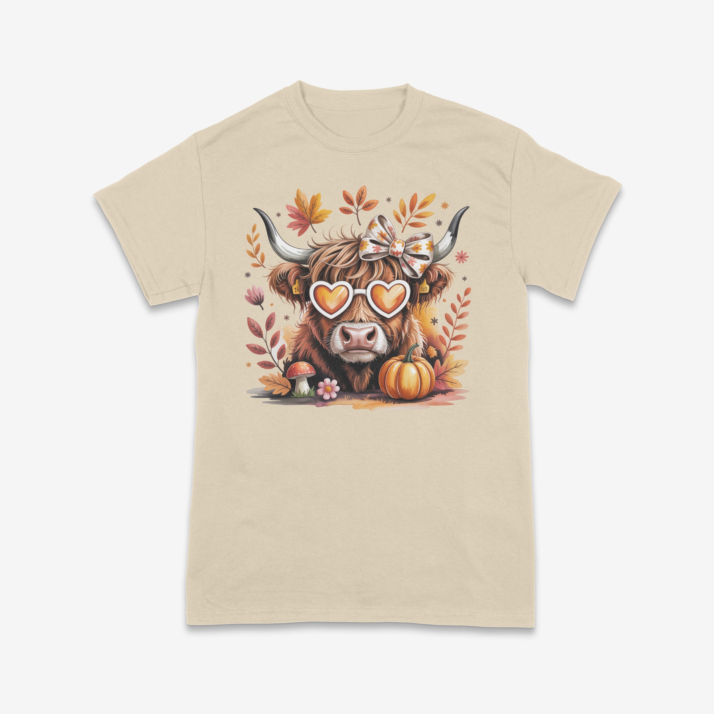 Fall Vibes Highland Cow Tee