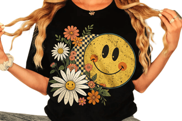 Smiley Daisy Retro Fall Tee